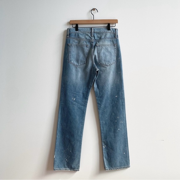 J. Crew Slouchy-straight Jeans with Paint Splatter in Ice Blue Wash Size 25 - Picture 9 of 10